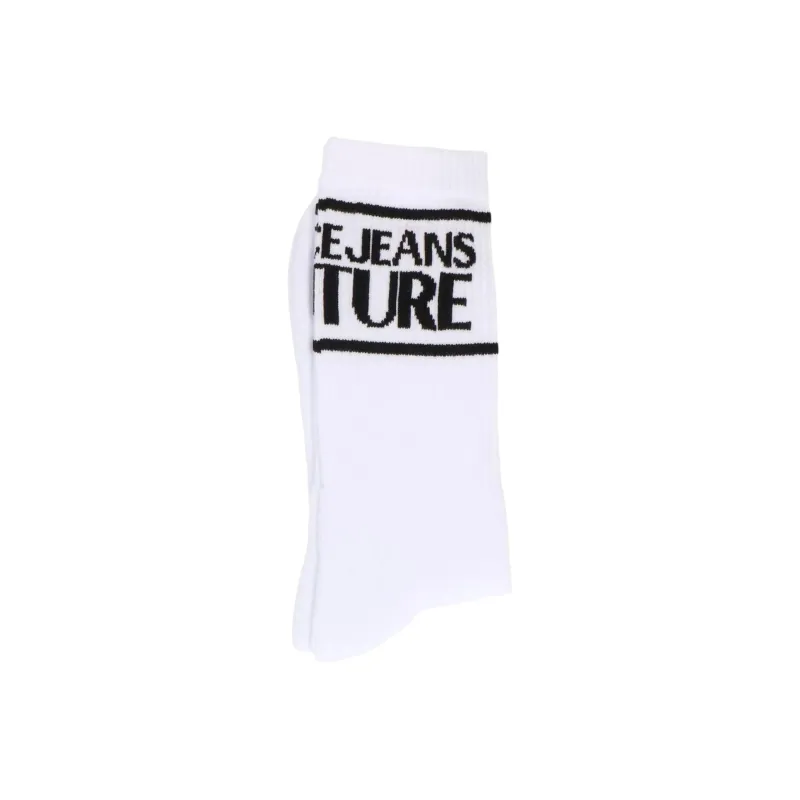 VERSACE JEANS COUTURE SS25 Mid Calf Socks Women's 1 Pack White-0
