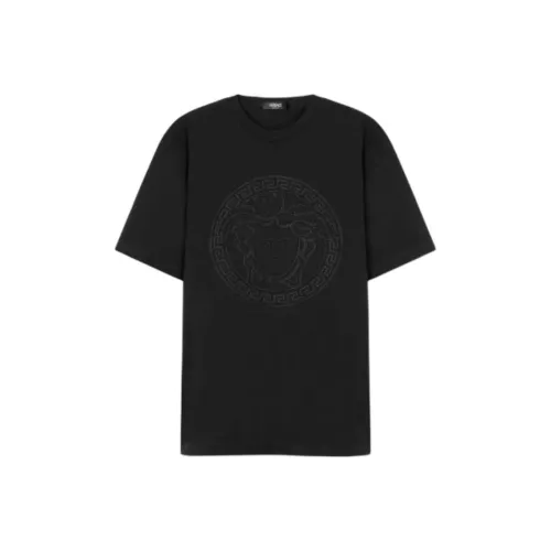 VERSACE Medusa Embroidered Crewneck T Shirt
