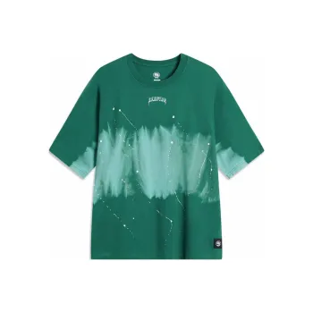 LiNing Badfive T Shirt Men's Stone Green Tie Dye