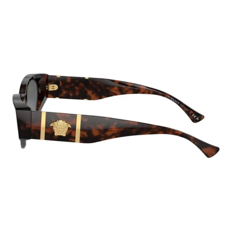 VERSACE Eyewear Havana Oval frame Sunglasses-2