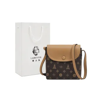 Old Man's Head Synthetic Leather Shoulder Bag Crossbody Bag Regular Women's Coffee