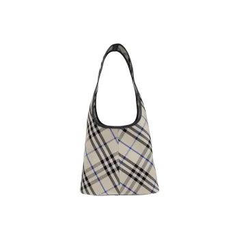 Burberry Fabric Shoulder Bag Trumpets Women's Gray