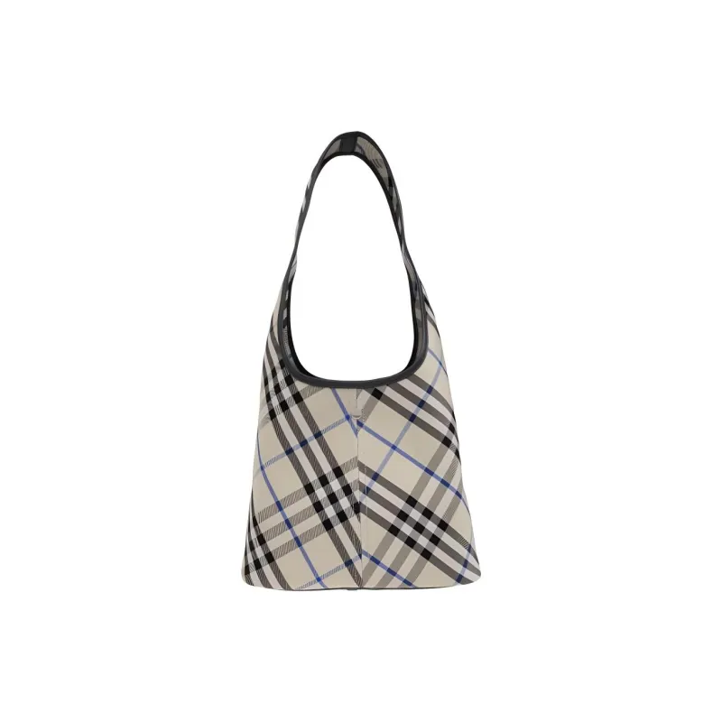 Burberry Fabric Shoulder Bag Trumpets Women's Gray-0