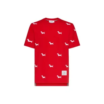 THOM BROWNE Dog embroidery T shirt