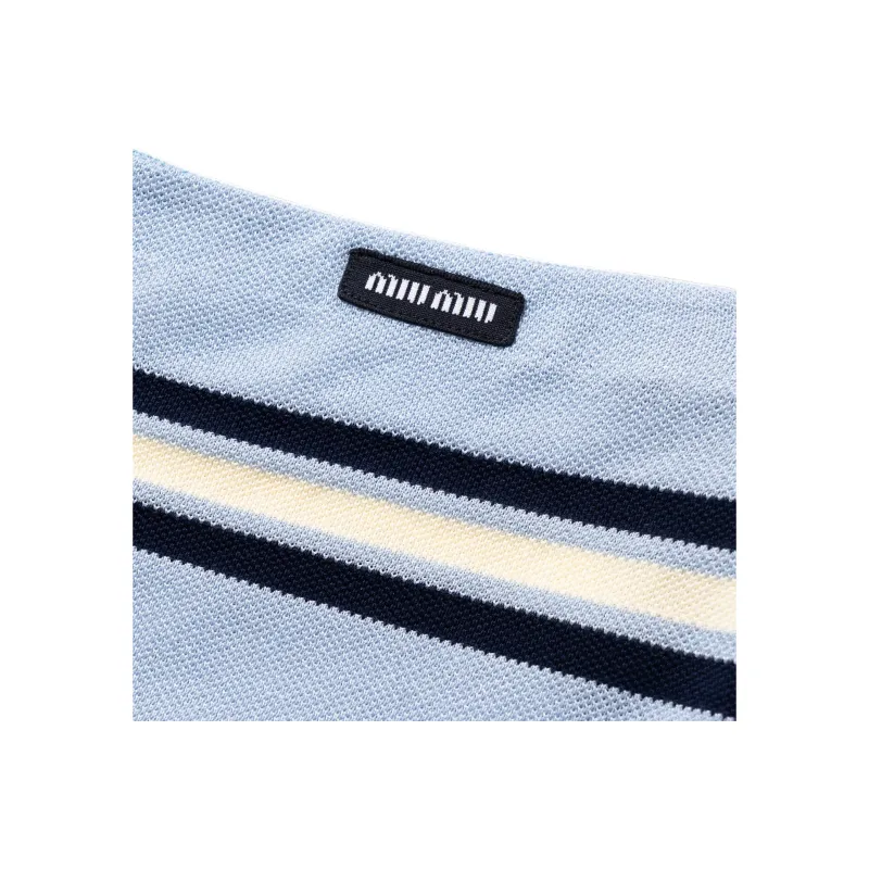 MIU MIU Casual Short Skirts Women's Light Blue-4