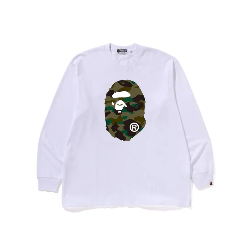 A BATHING APE 1st Camo Ape Head Relaxed Fit Long Sleeve Tee-0