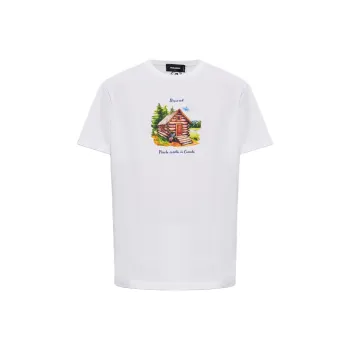 DSQUARED 2 Graphic Printed Crewneck T Shirt