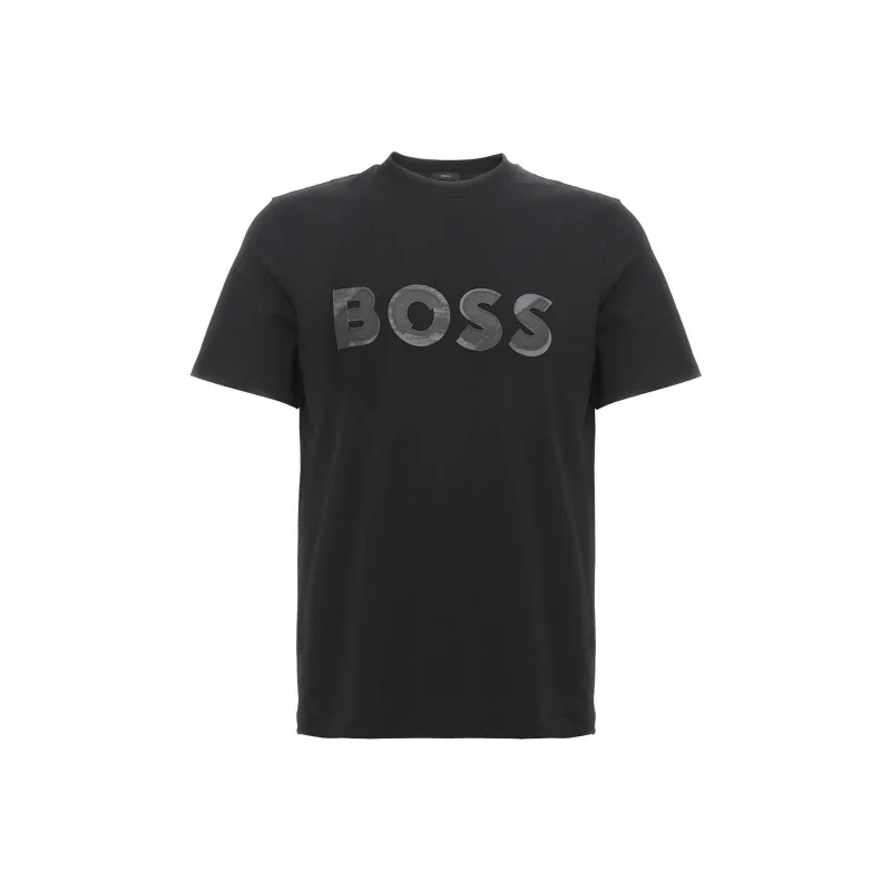 HUGO BOSS Maxi Logo Patch Crewneck T Shirt-0