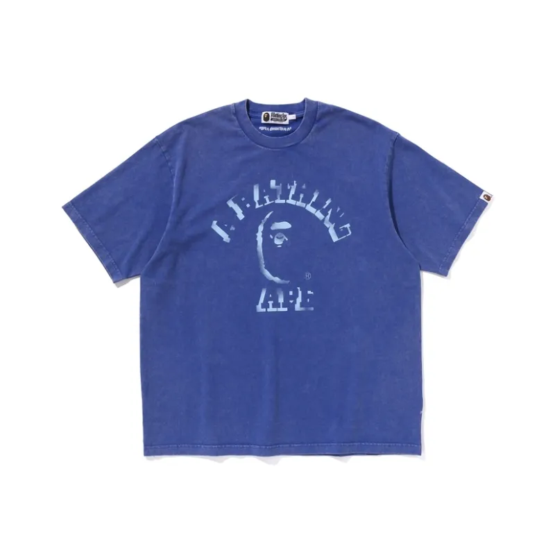 Bape Garment Dye Spray Print College Relaxed Fit Tee-2