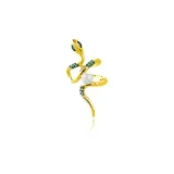 Gold Serpent Pearl Clip-on Earring