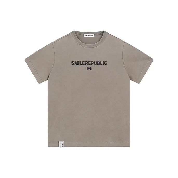 SMILEREPUBLIC WASHED HALF SLEEVE T Shirt Unisex-4