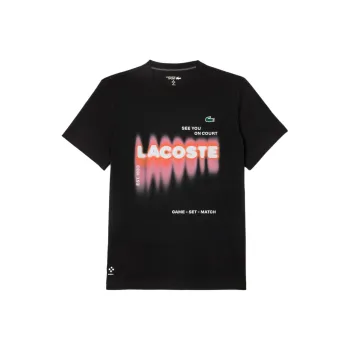 LACOSTE x DANNIER·MEIDEWEIJIEFU,LIANMINGKUAN T Shirt Men's Black