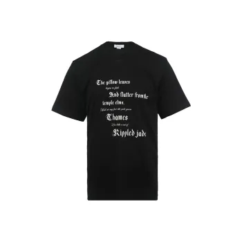 Alexander McQueen Text Printed Crewneck T Shirt