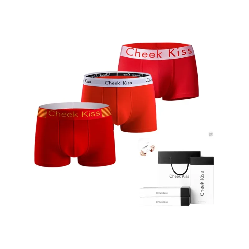 Cheekkiss Underwear Gift Boxes Men's 3 Pack Red-7