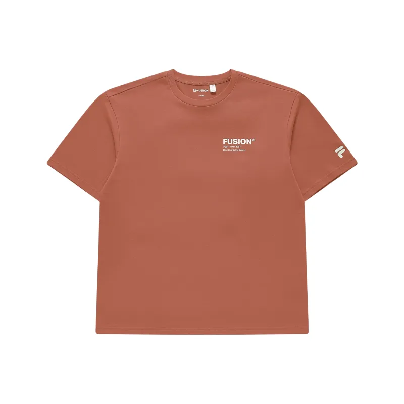 FILA FUSION Set in Sleeve T Shirt Unisex Labyrinthine Orange-0