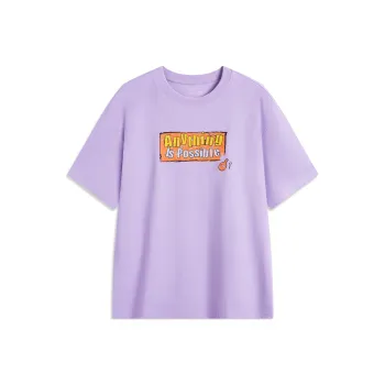 LiNing Sports Life Collection T Shirt Men's Light Blue Purple