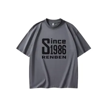 RENBEN Drop Shoulder Sleeve T Shirt Men's