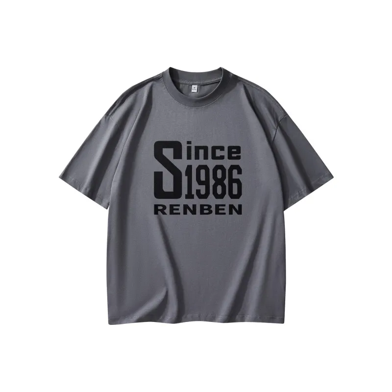 RENBEN Drop Shoulder Sleeve T Shirt Men's-6