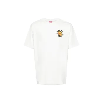 KENZO Orange Printed Crewneck T Shirt