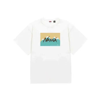 NANGA x Jerry Ukai Ferre Yarn ECO HYBRID TEE T-Shirt Unisex White Beige