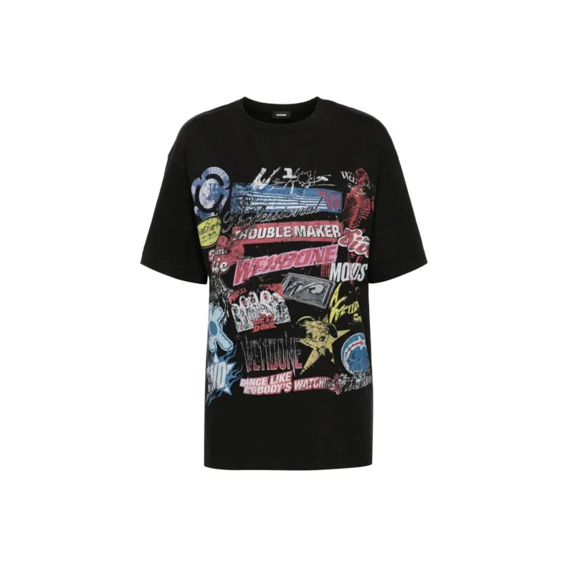 WE11DONE Collage T shirt-0