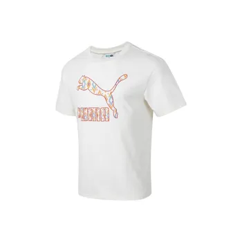 PUMA Drop Shoulder Sleeve T Shirt Men's White