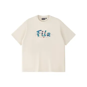 FILA FUSION LIFE T Shirt Unisex Pen Screw Apricot