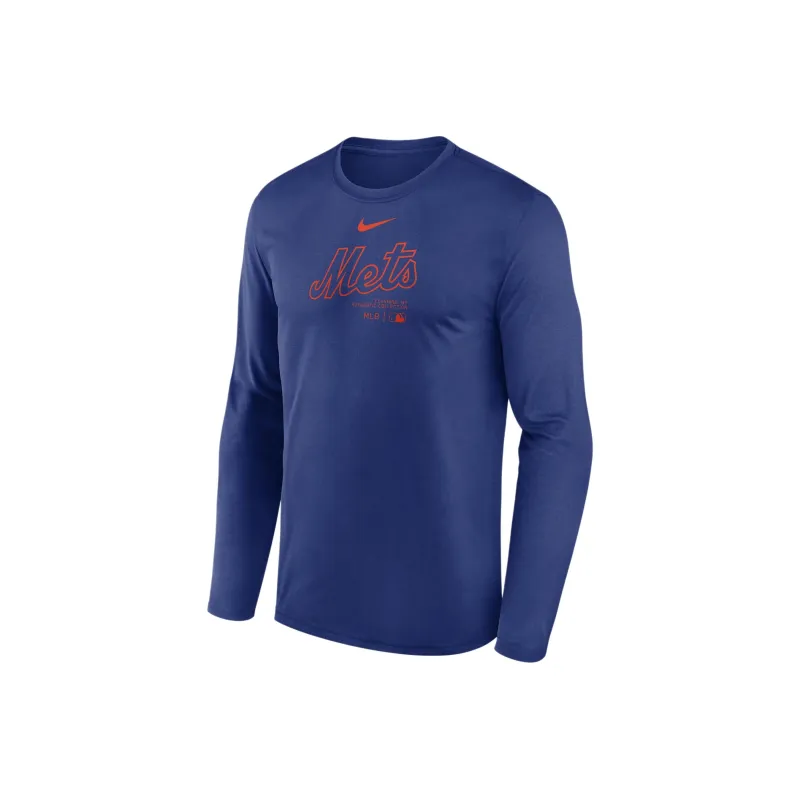 Nike New York Mets Authentic Collection Practice Men's Nike Dri FIT Mlb Long Sleeve T Shirt-0