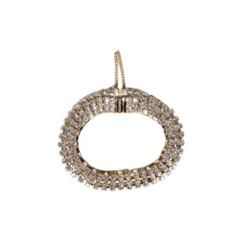 Paco Rabanne Brass, Crystal, Metal Bracelets Unisex White