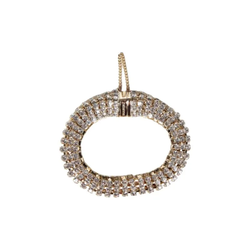 Paco Rabanne Brass, Crystal, Metal Bracelets Unisex White-0