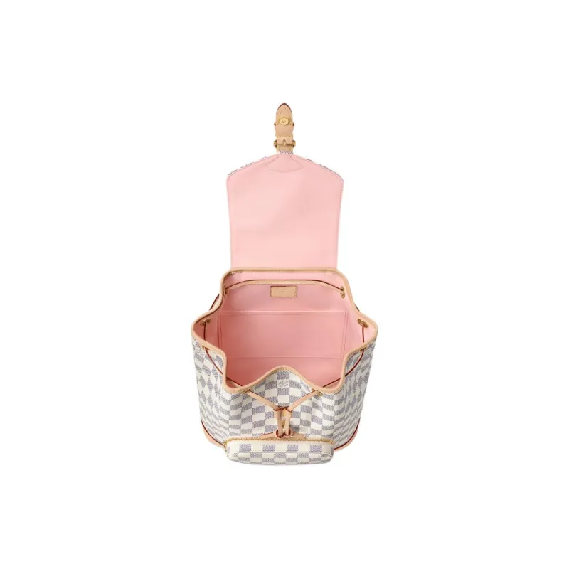 LOUIS VUITTON Montsouris Coated Canvas Backpack Trumpets Women's Ecru-2