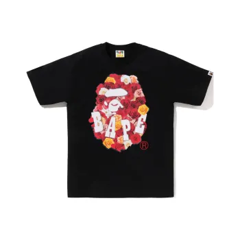 A BATHING APE Rose Ape Head Tee