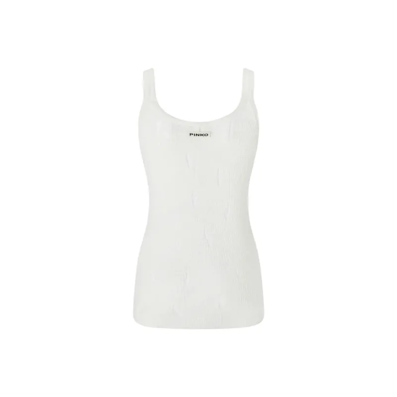 PINKO Ripped Tank Top-1