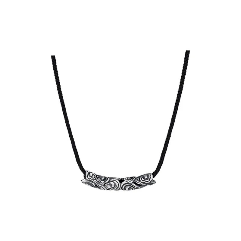 CHINA GOLD 999 Fine Silver Necklaces Men's-0