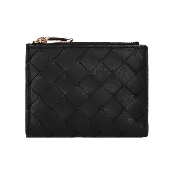 Bottega Veneta Sheepskin Wallet Women's Black