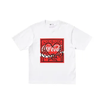 Keith Haring X Coca cola X UNIQLO Keith Haring X Coca Cola Collaboration T Shirts Unisex White