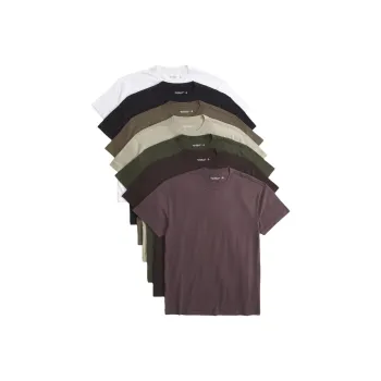 AF T-Shirt Men's Pack Of 7 Light Brown Multicolor