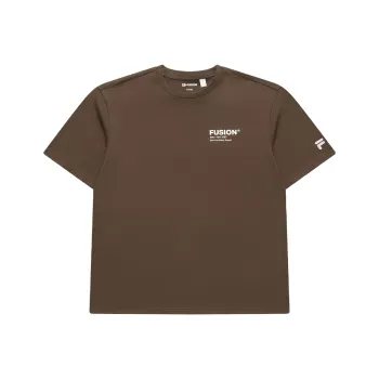 FILA FUSION T Shirt Unisex Dried Milk Umber