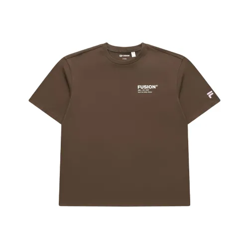 FILA FUSION T Shirt Unisex Dried Milk Umber