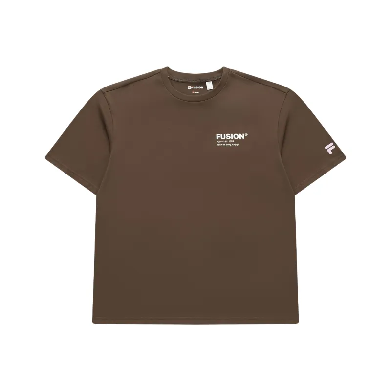 FILA FUSION T Shirt Unisex Dried Milk Umber-0