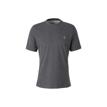Brunello Cucinelli Logo Printed Crewneck T Shirt