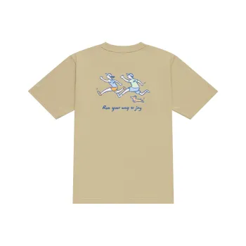 New Balance x PK SHEJISHILIANMINGKUAN Centripetal Life Illustration Series T Shirt Unisex Khaki