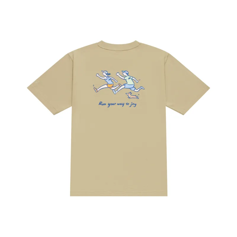 New Balance x PK SHEJISHILIANMINGKUAN Centripetal Life Illustration Series T Shirt Unisex Khaki-0