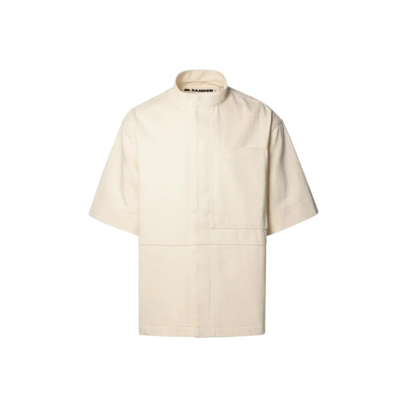 JIL SANDER + Short-Sleeved Oversized Shirt-0