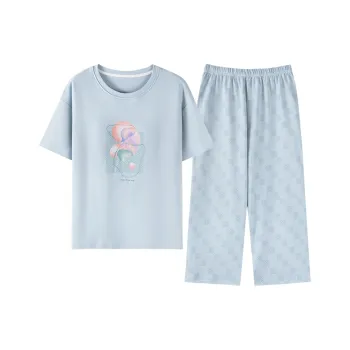 BONAS Pajama Set Women's Light Blue