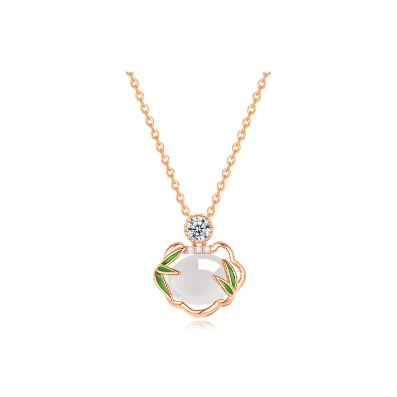 Love Hengxin Chalcedony Jade Necklaces Women's-3