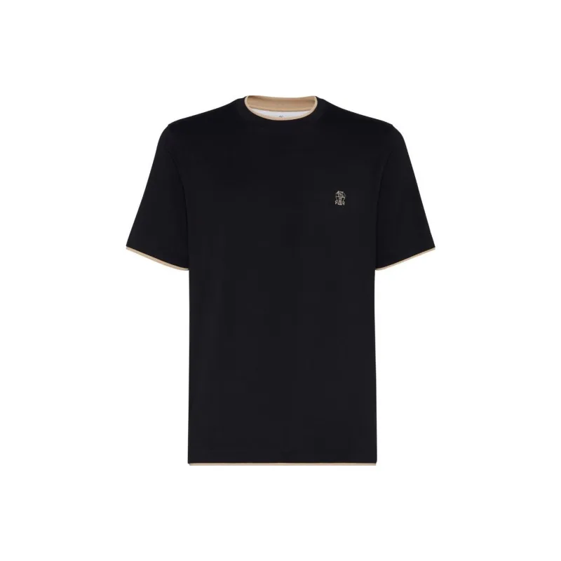 Brunello Cucinelli Layered Effect Crewneck T Shirt-0