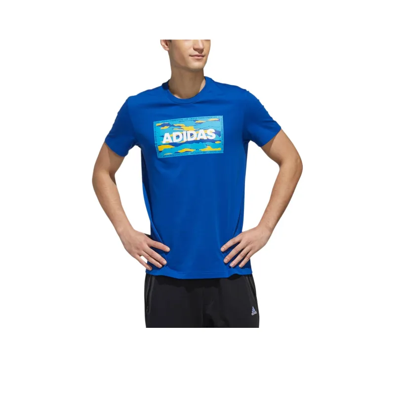 Adidas T Shirt Men's Collegiate Blue-0