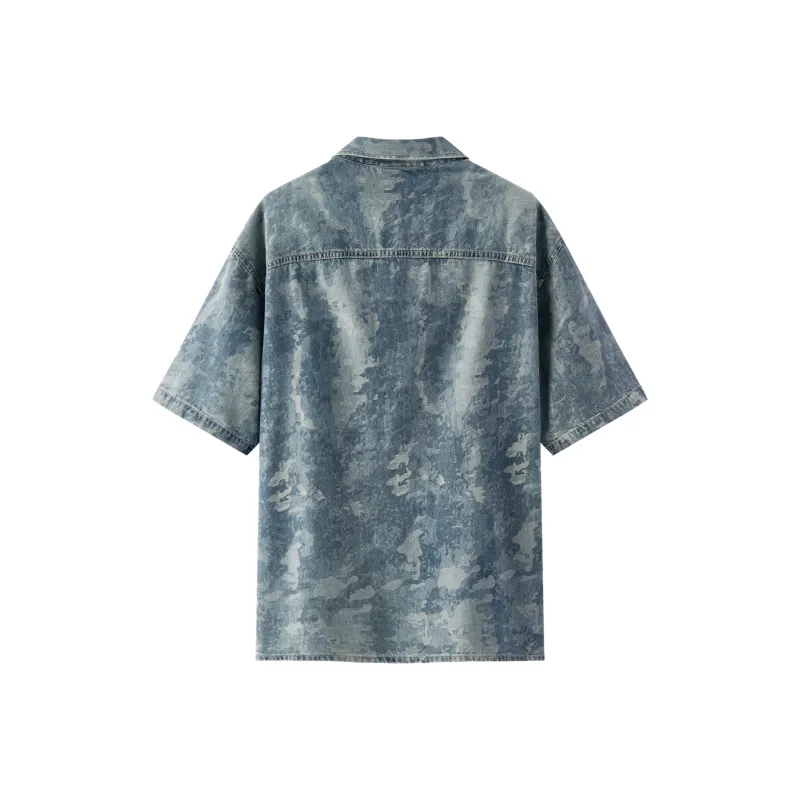 SEM/R Shirt Men's Blue White Tone 00381-1