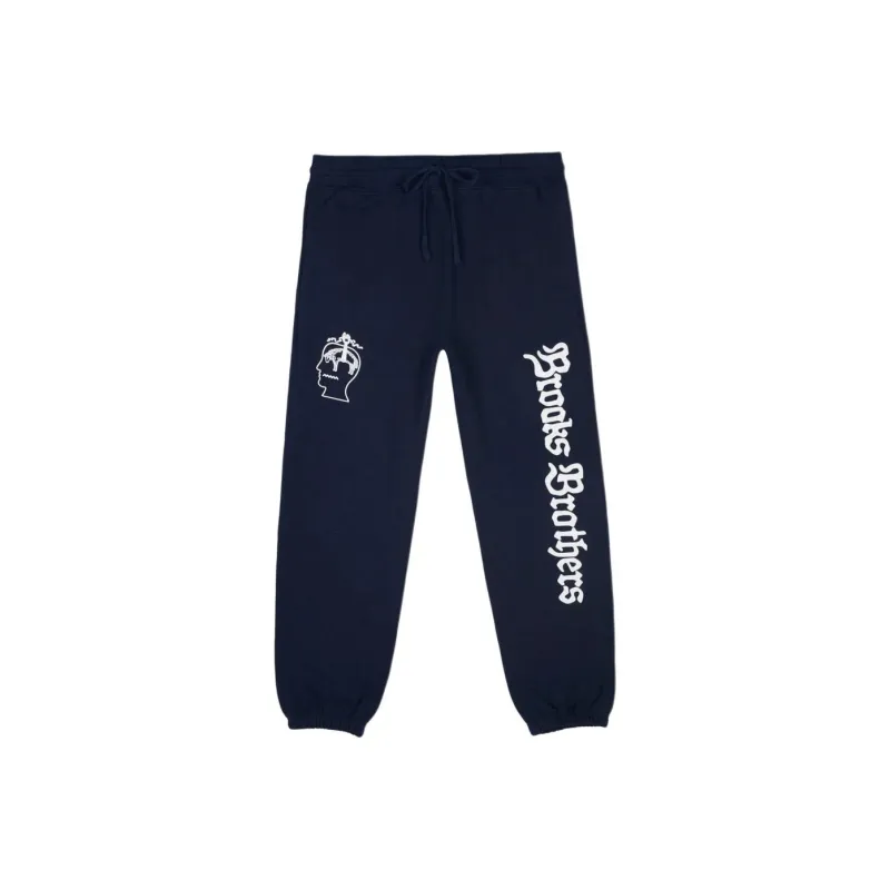 Brain Dead BROOKS BROTHERS Collaboration Knitted Sweatpants Unisex Navy-0